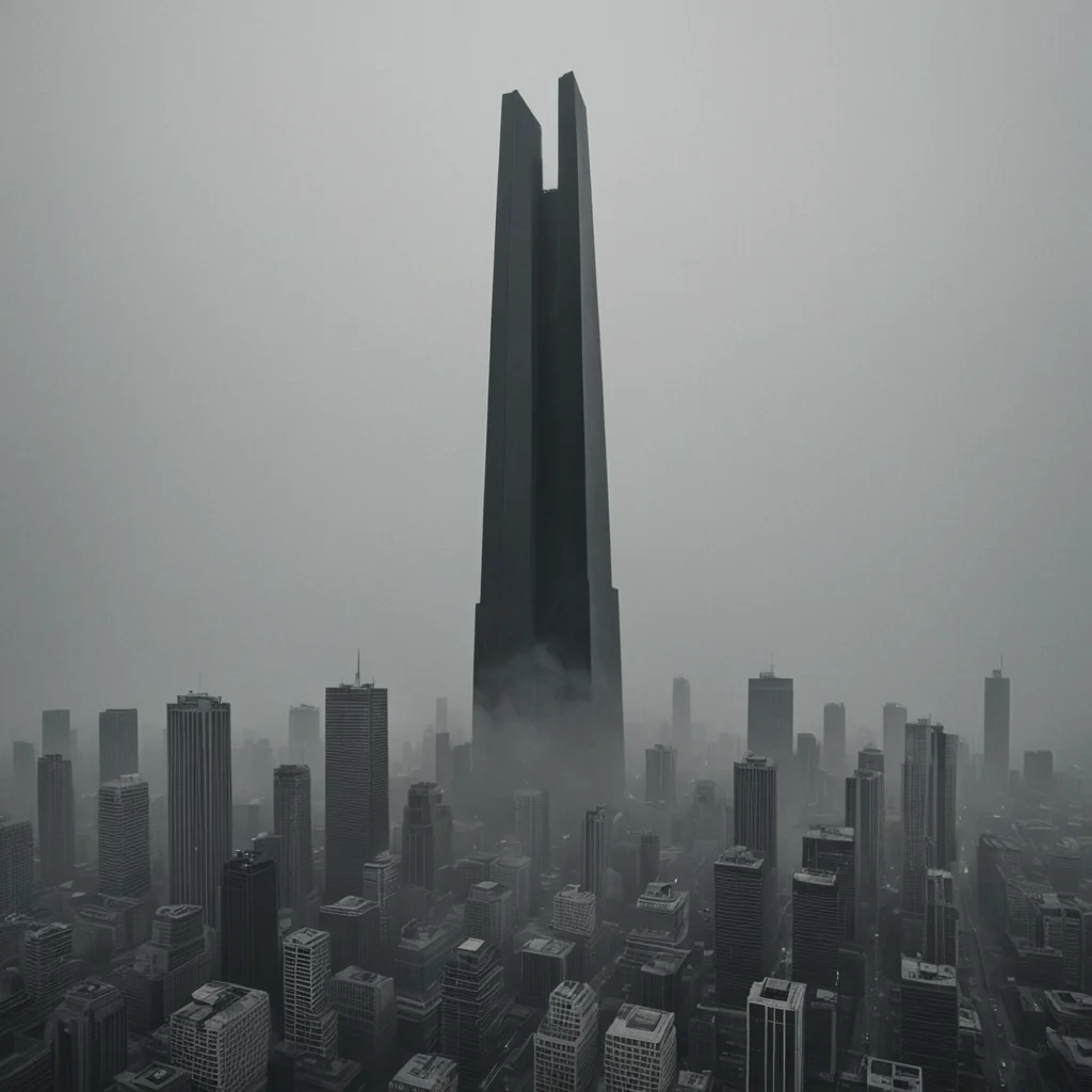 Minimal Monolith City — SDXL AI prompt