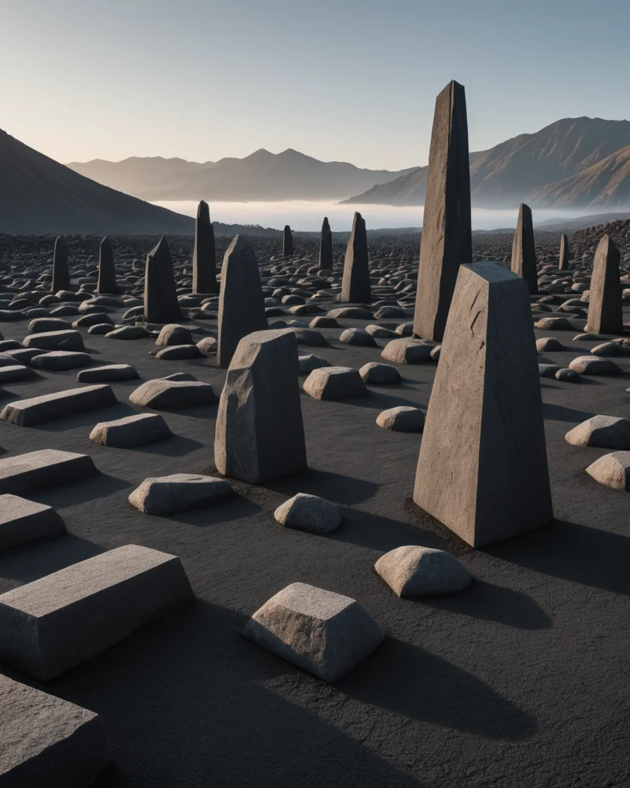 Monolithic Sound Garden — SDXL AI prompt