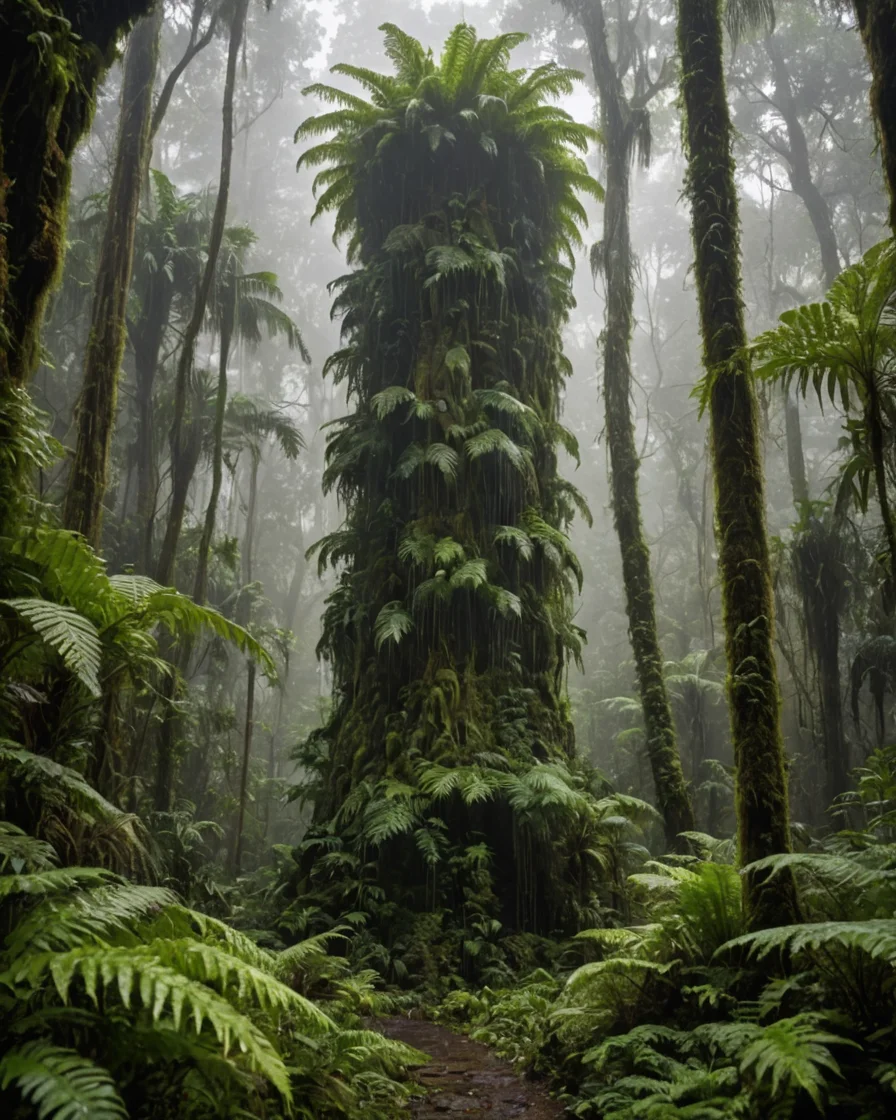 Monsoon Jungle Spire — SDXL AI prompt