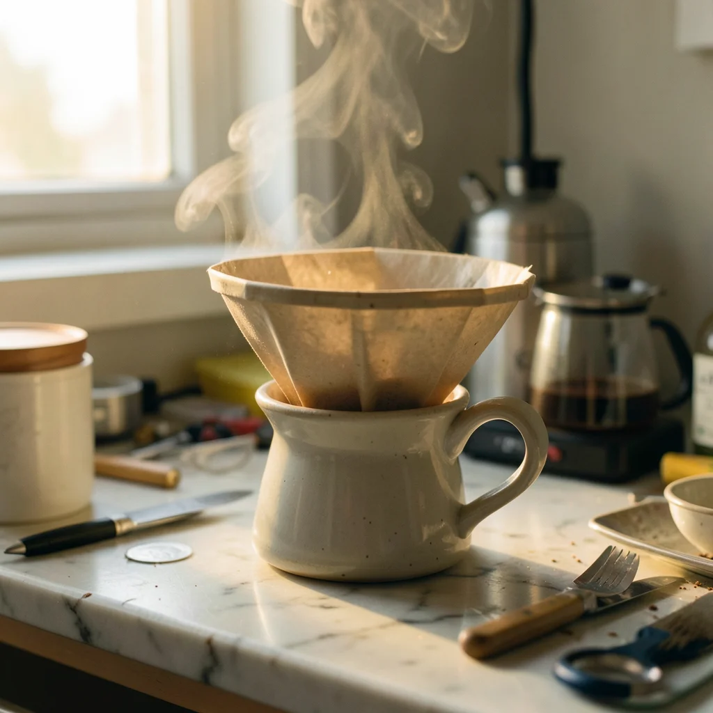 Golden Pour-Over — Flux AI prompt