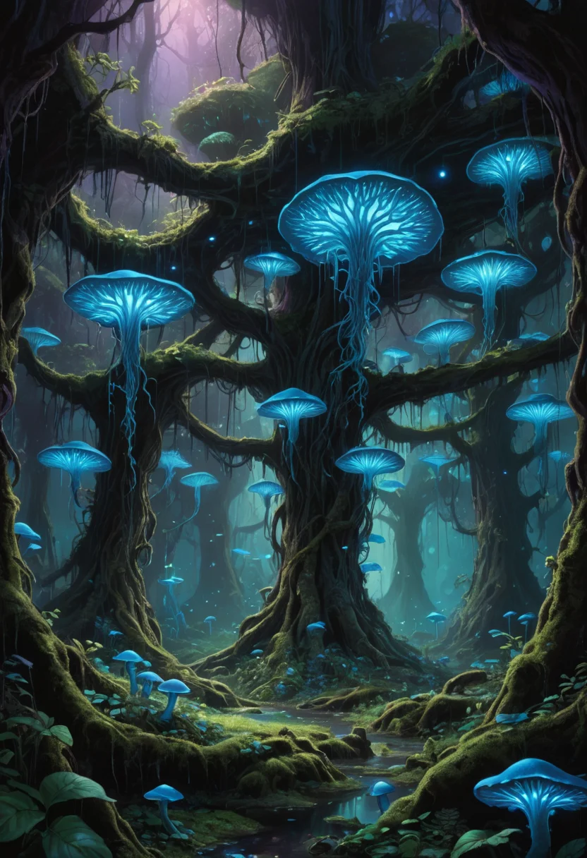 Mycelial Canopy — SDXL AI prompt