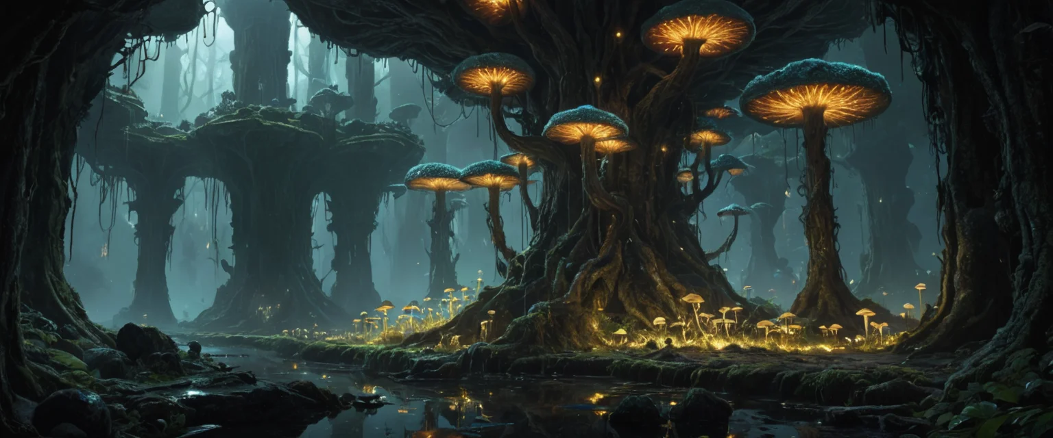 Fungal Citadel — SDXL AI prompt