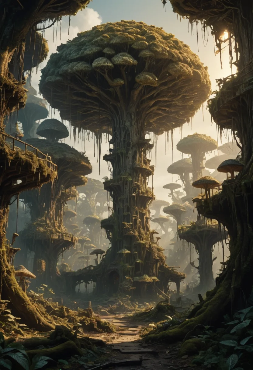 Fungal Megastructure — SDXL AI prompt