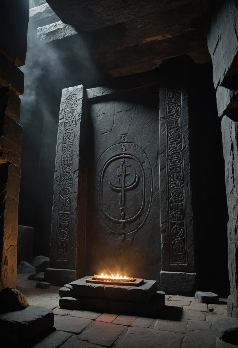 Sacred Altar of Echoes — SDXL AI prompt