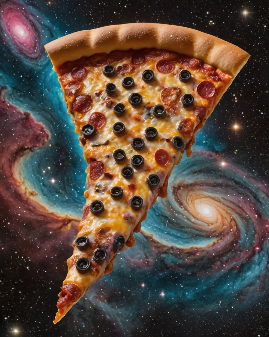 Nebula Pizza Slice — SDXL AI prompt