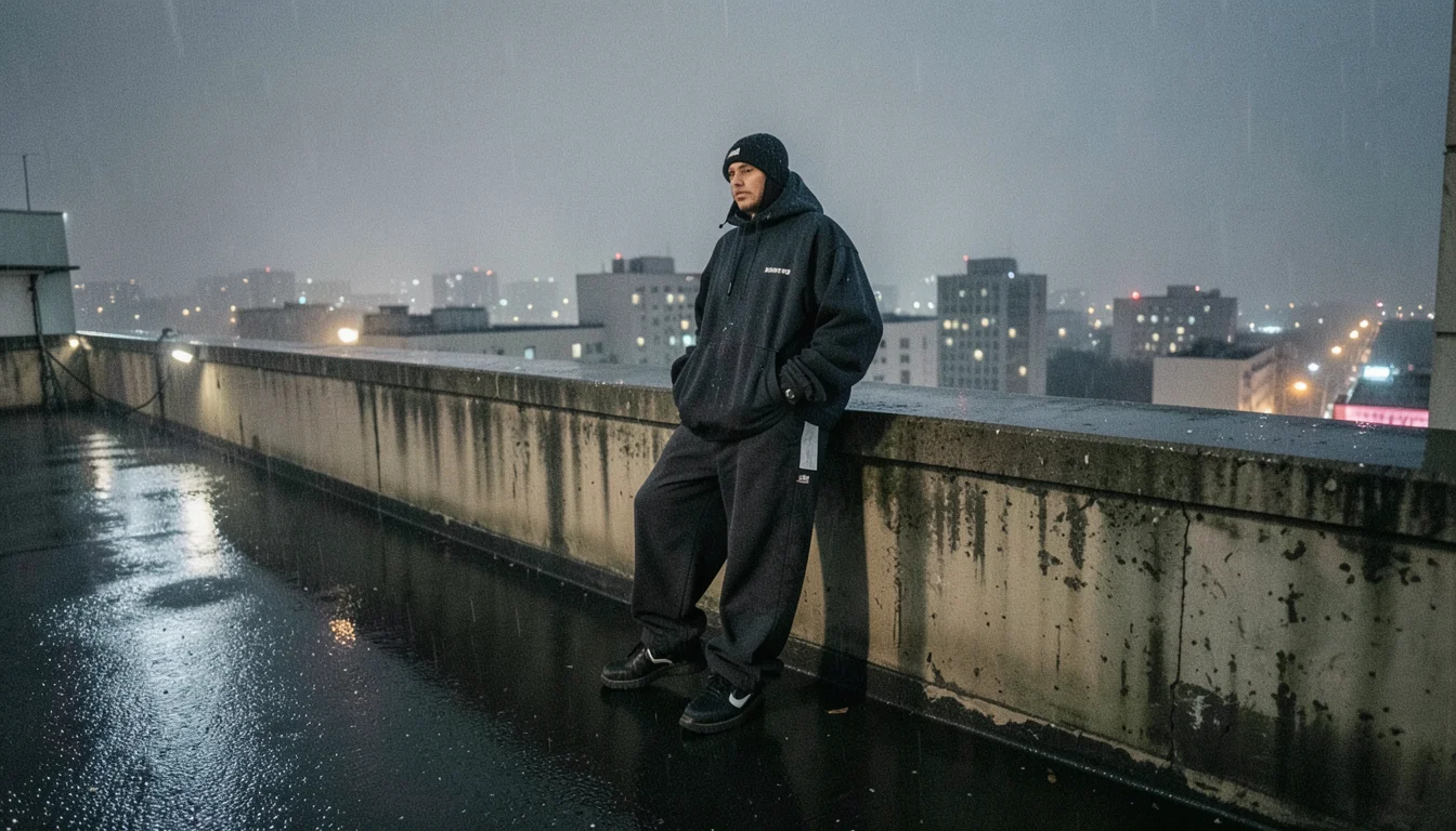 Rooftop After Hours — Flux AI prompt