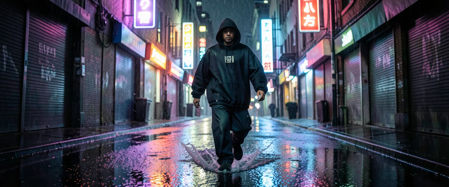 Neon Midnight Velocity — Flux AI prompt
