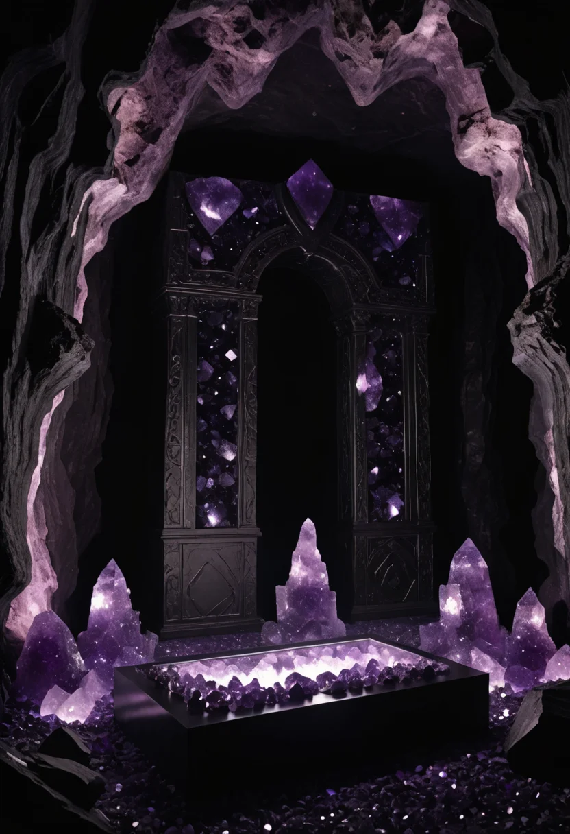 Obsidian Geode Altar — SDXL AI prompt