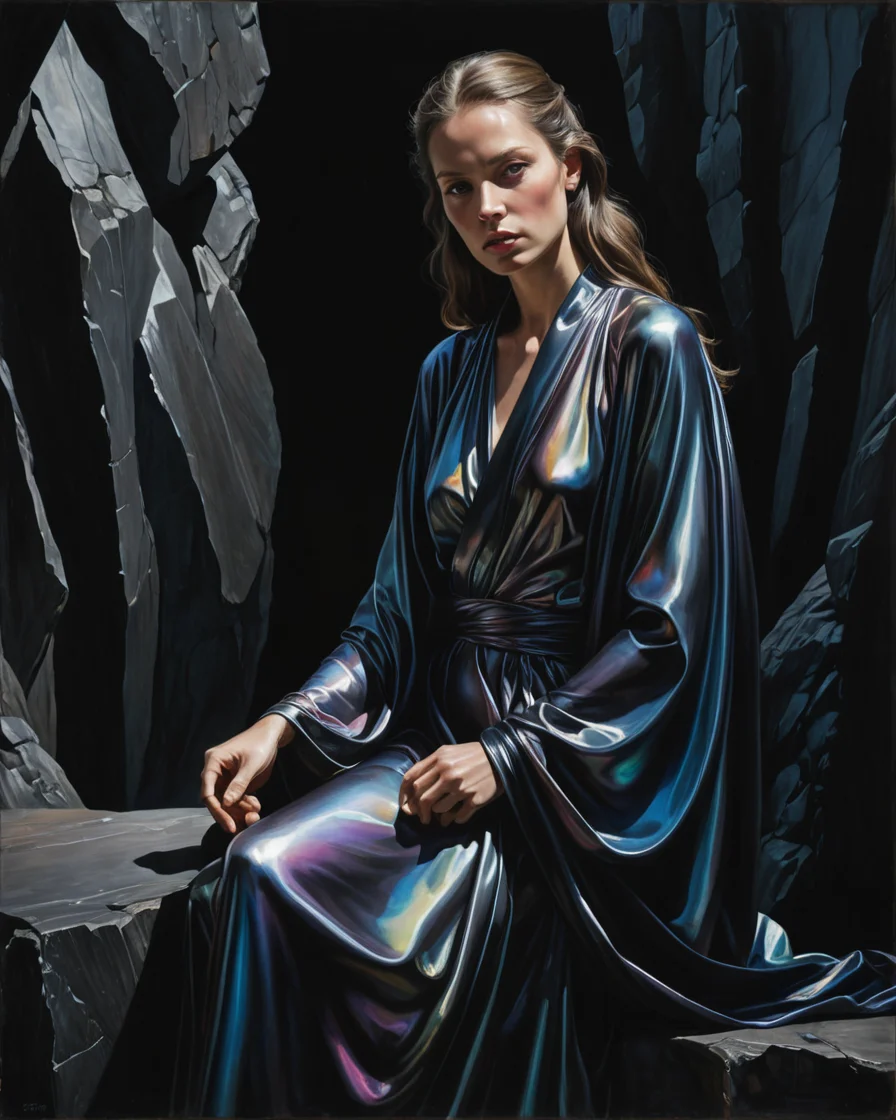 Obsidian Silk Portrait — SDXL AI prompt