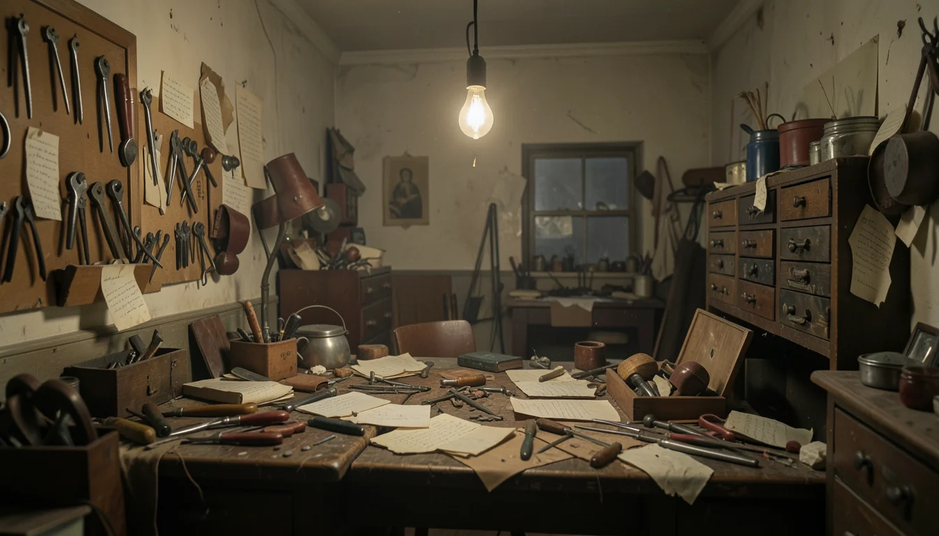The Curator's Desk — Flux AI prompt
