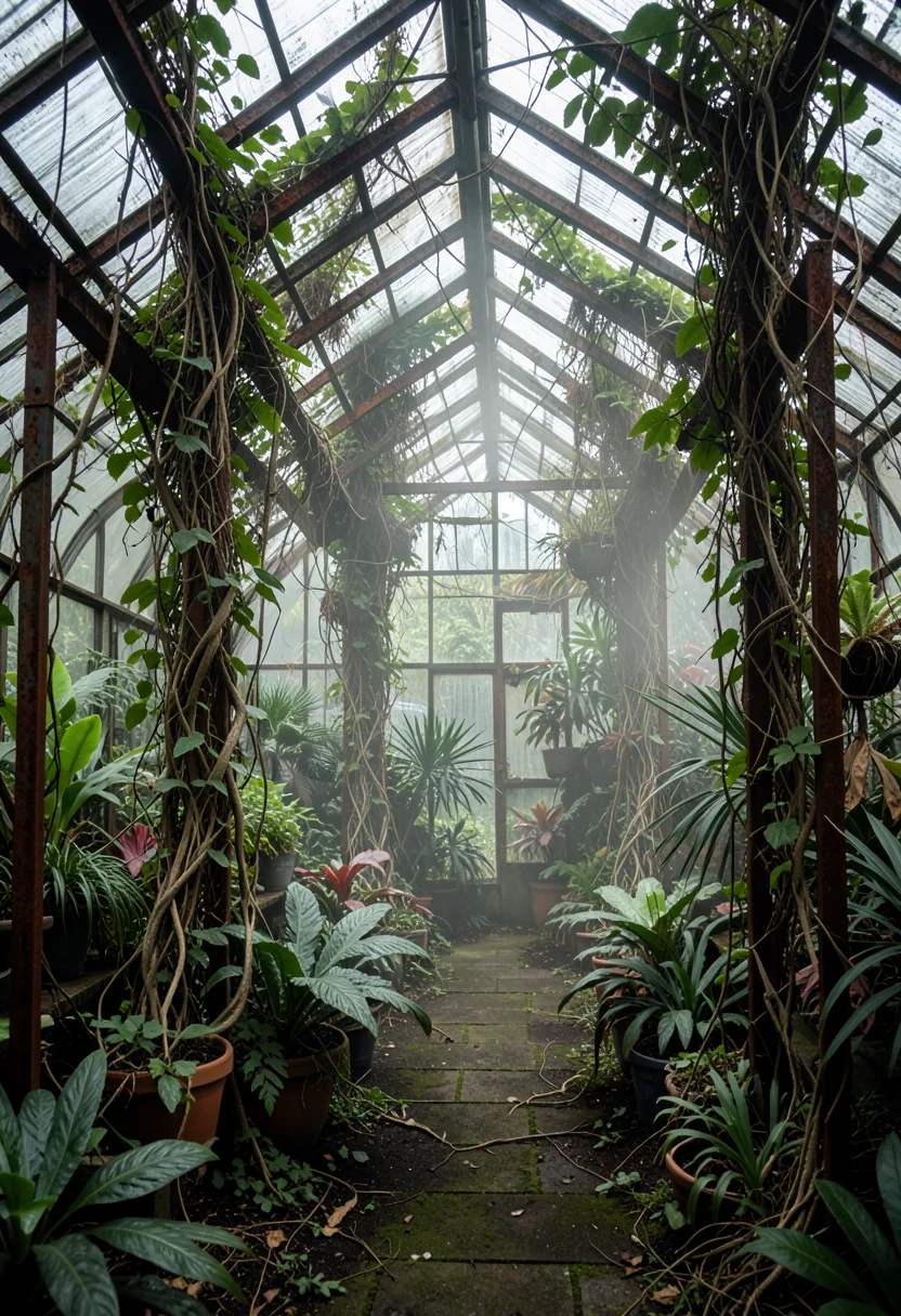 Verdant Greenhouse — Flux AI prompt