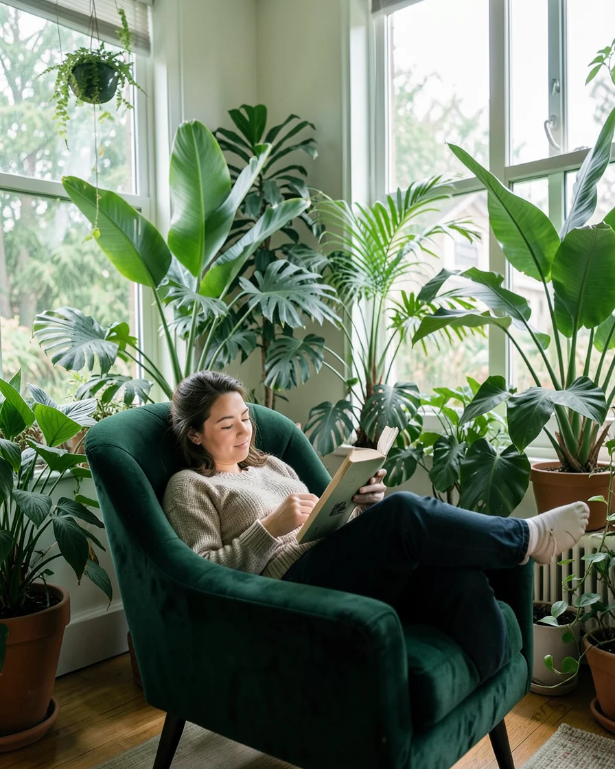 Verdant Window View — Flux AI prompt