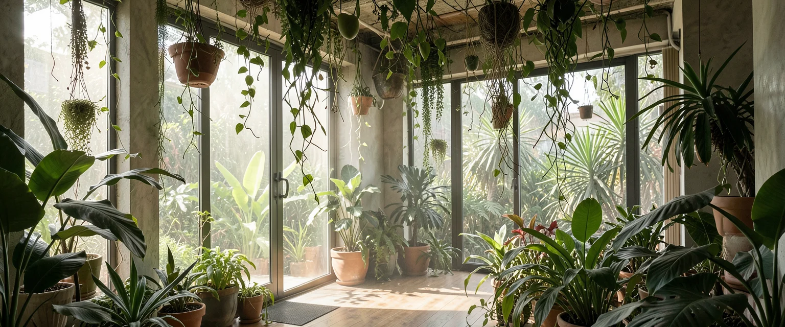 Plant-Filled Apartment — Flux AI prompt