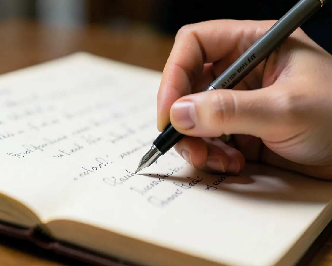 The Hand Writes — Flux AI prompt
