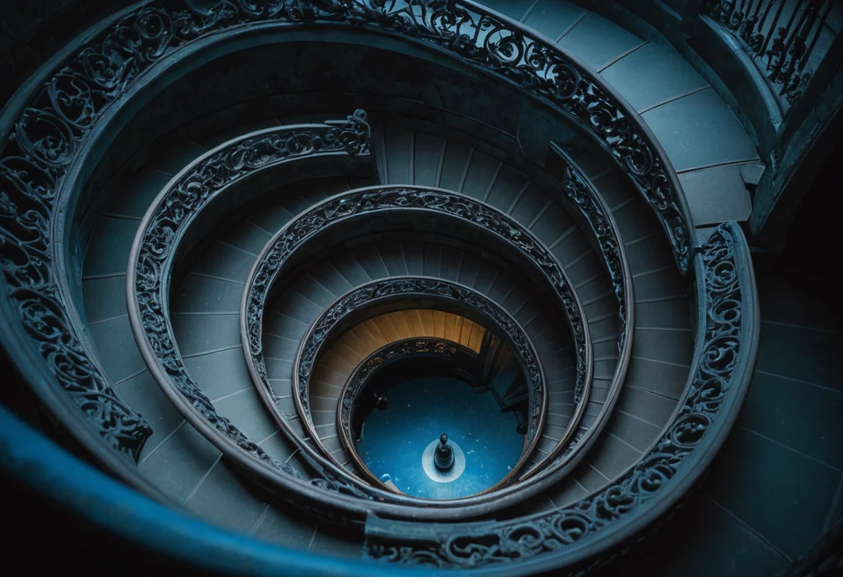 Porcelain Stairwell to Now — SDXL AI prompt