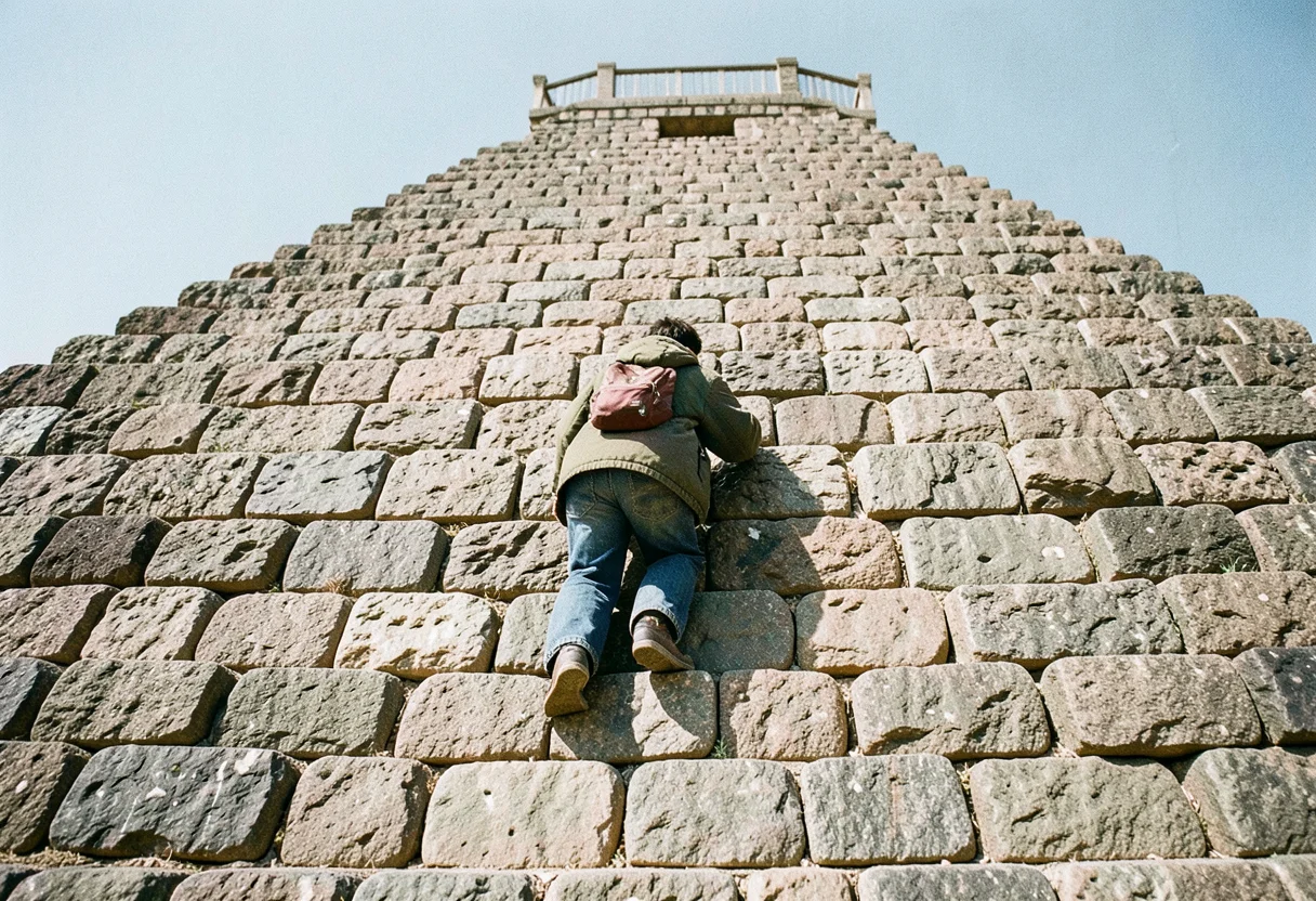 Pyramid Ascent — Flux AI prompt