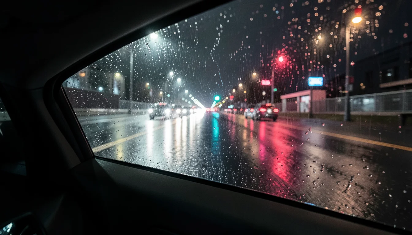 Rain-Slicked Bridge — Flux AI prompt