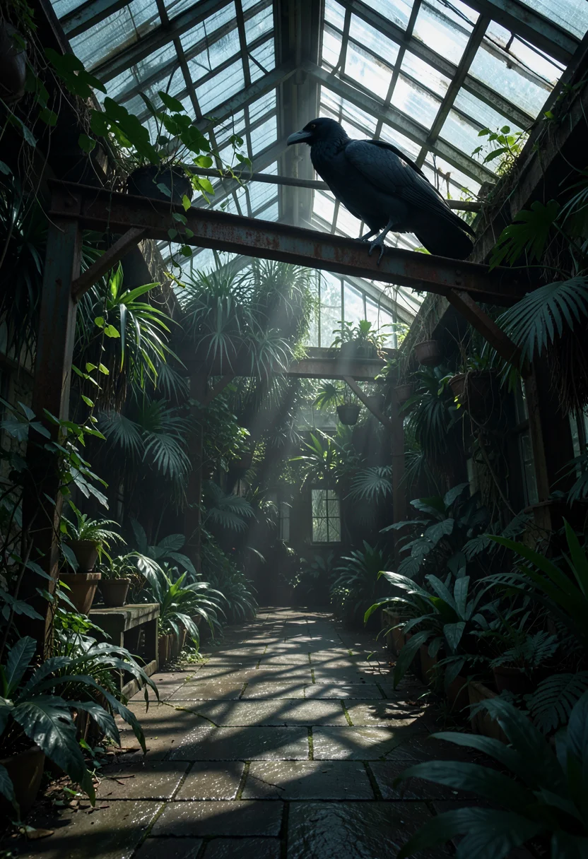 Greenhouse Shadow — Flux AI prompt
