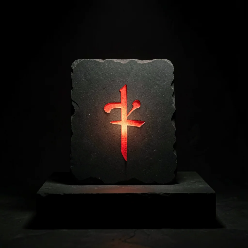 The Scarlet Glyph — Flux AI prompt