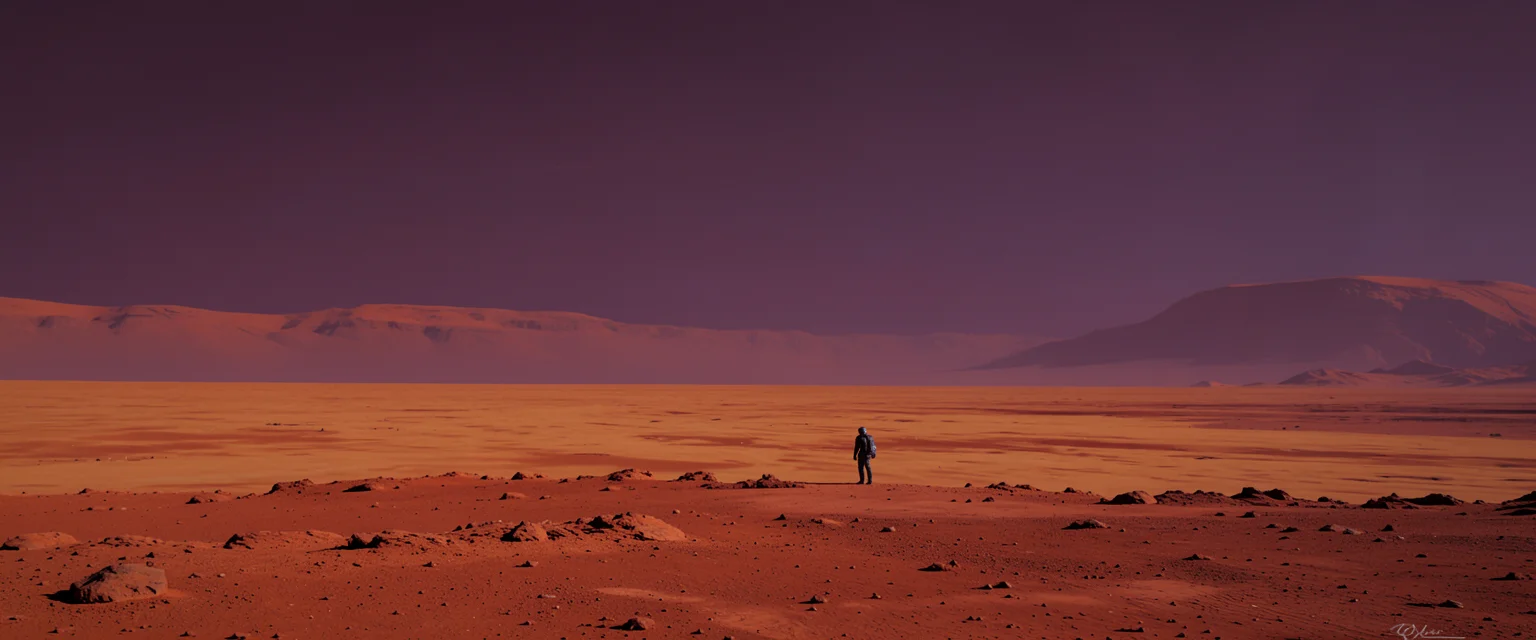 A Martian Sunset — Flux AI prompt
