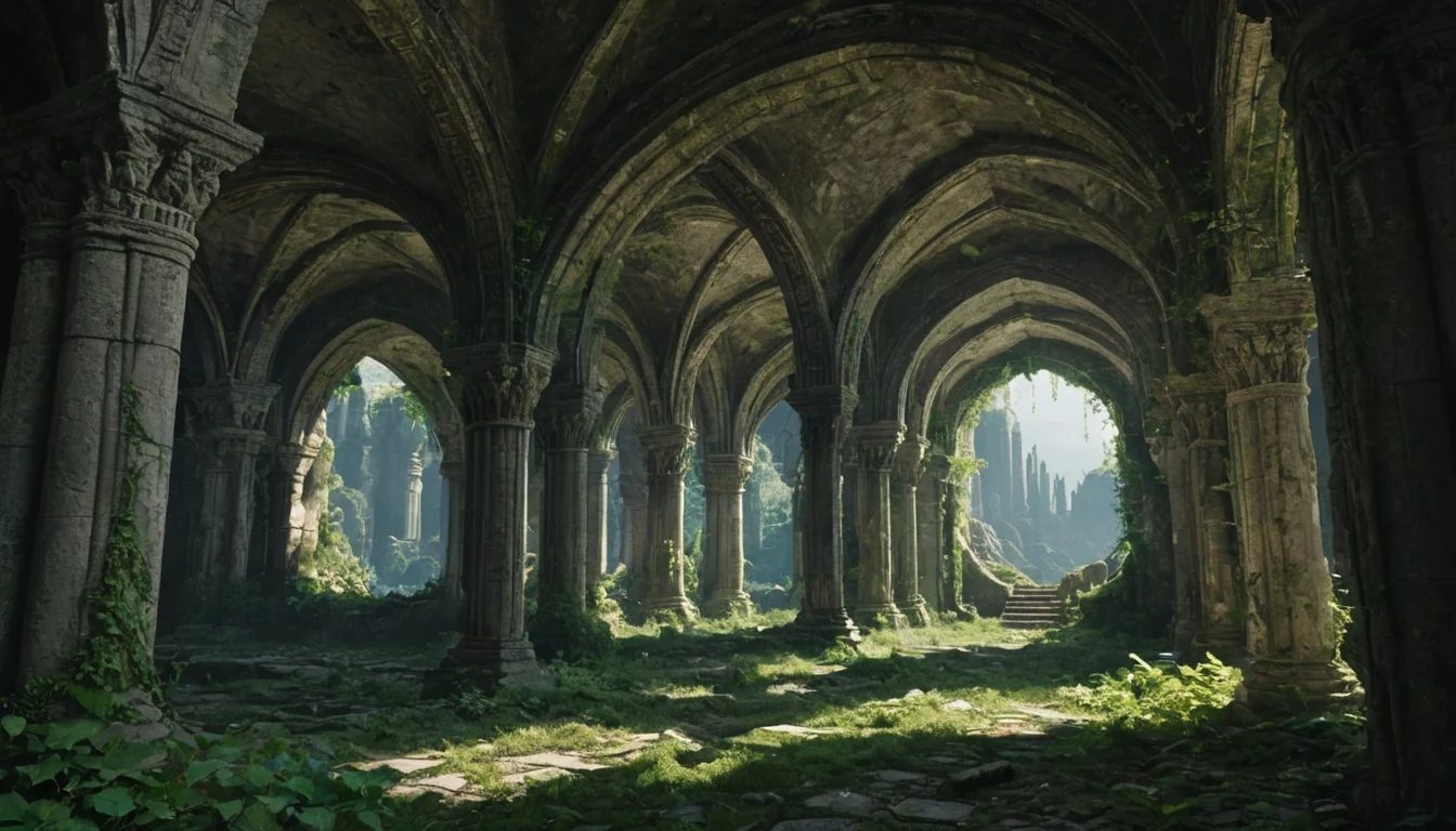 The Hollow Archive (architecture) — SDXL AI prompt