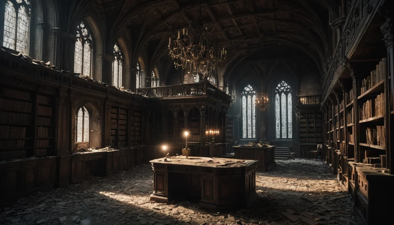 Ruined Scriptorium — SDXL AI prompt