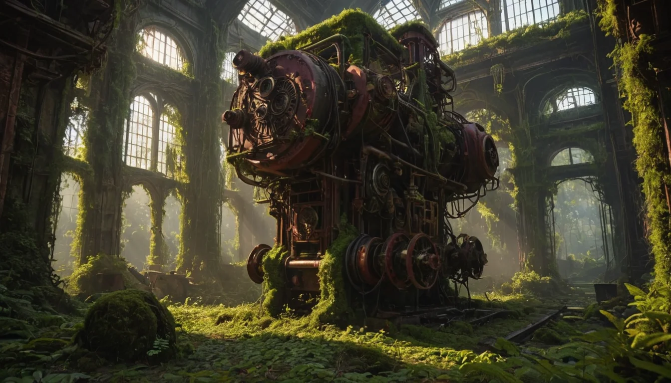 Rust Canopy Industrial Jungle — SDXL AI prompt