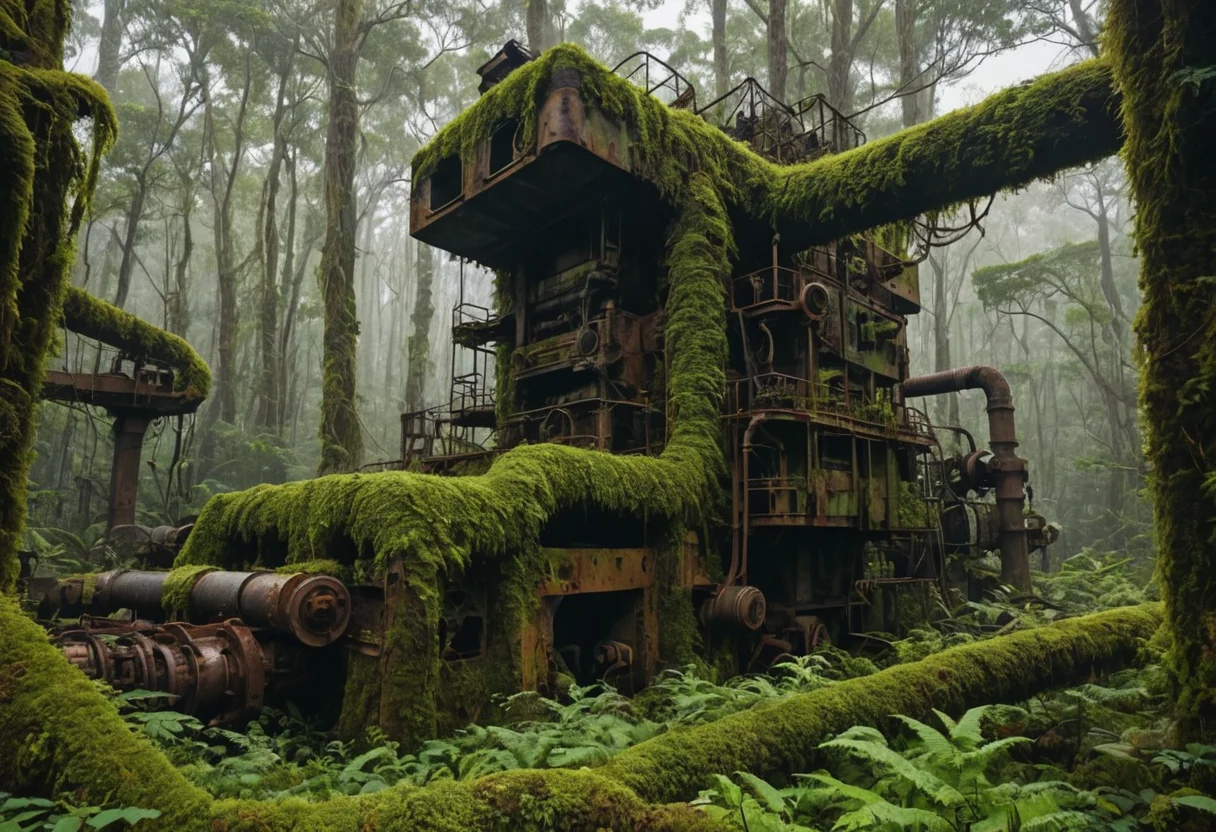 Verdigris Jungle — SDXL AI prompt