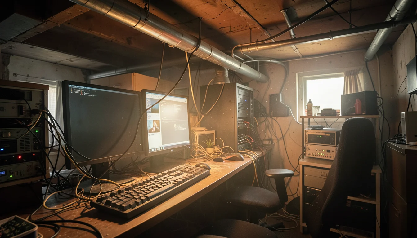 Data Room Drift — Flux AI prompt