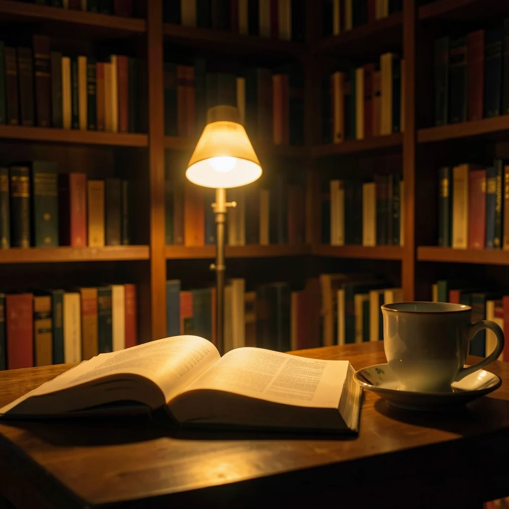 Late Study Glow — Flux AI prompt
