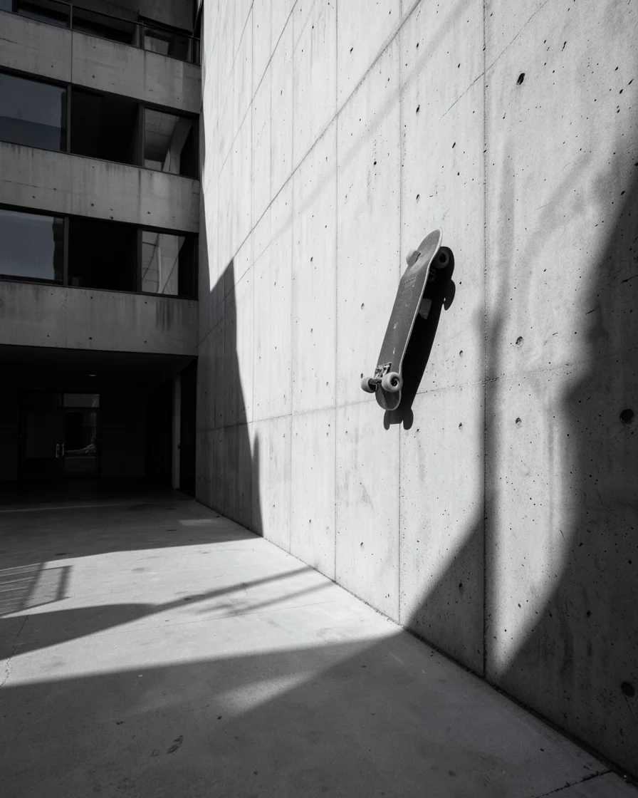 Skate Concrete Geometry — Flux AI prompt