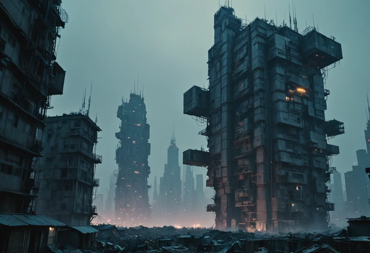 Skeletal Sky City — SDXL AI prompt