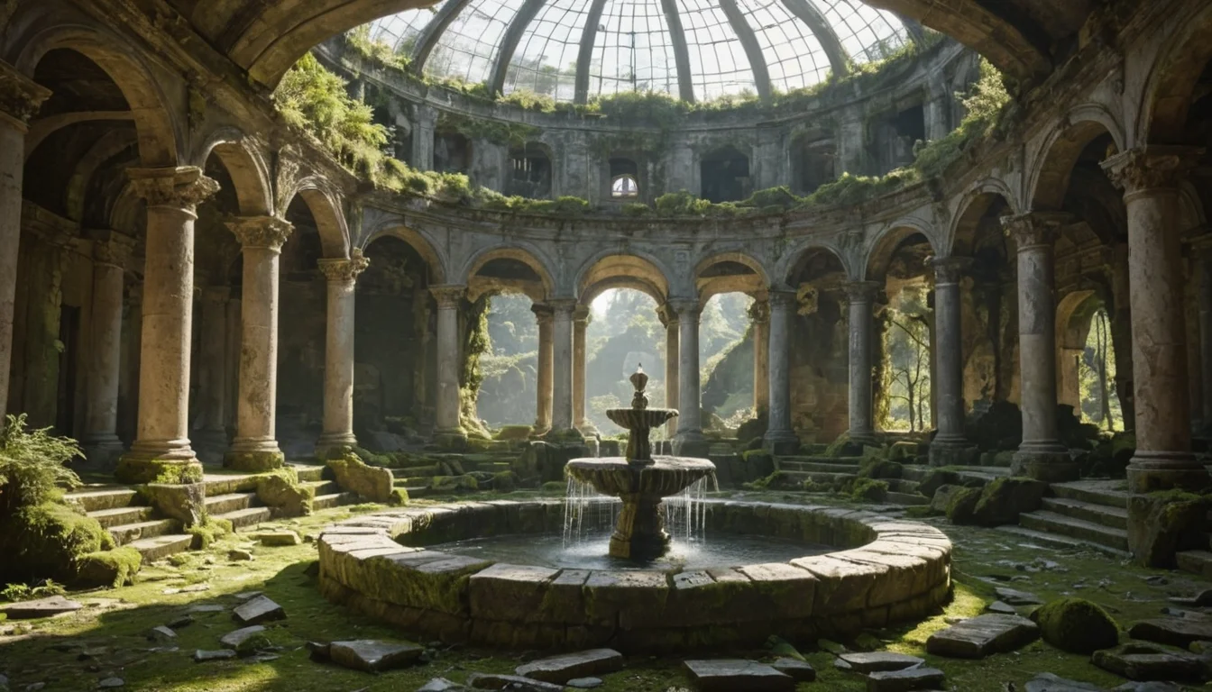 Sky Fountain Ruin — SDXL AI prompt