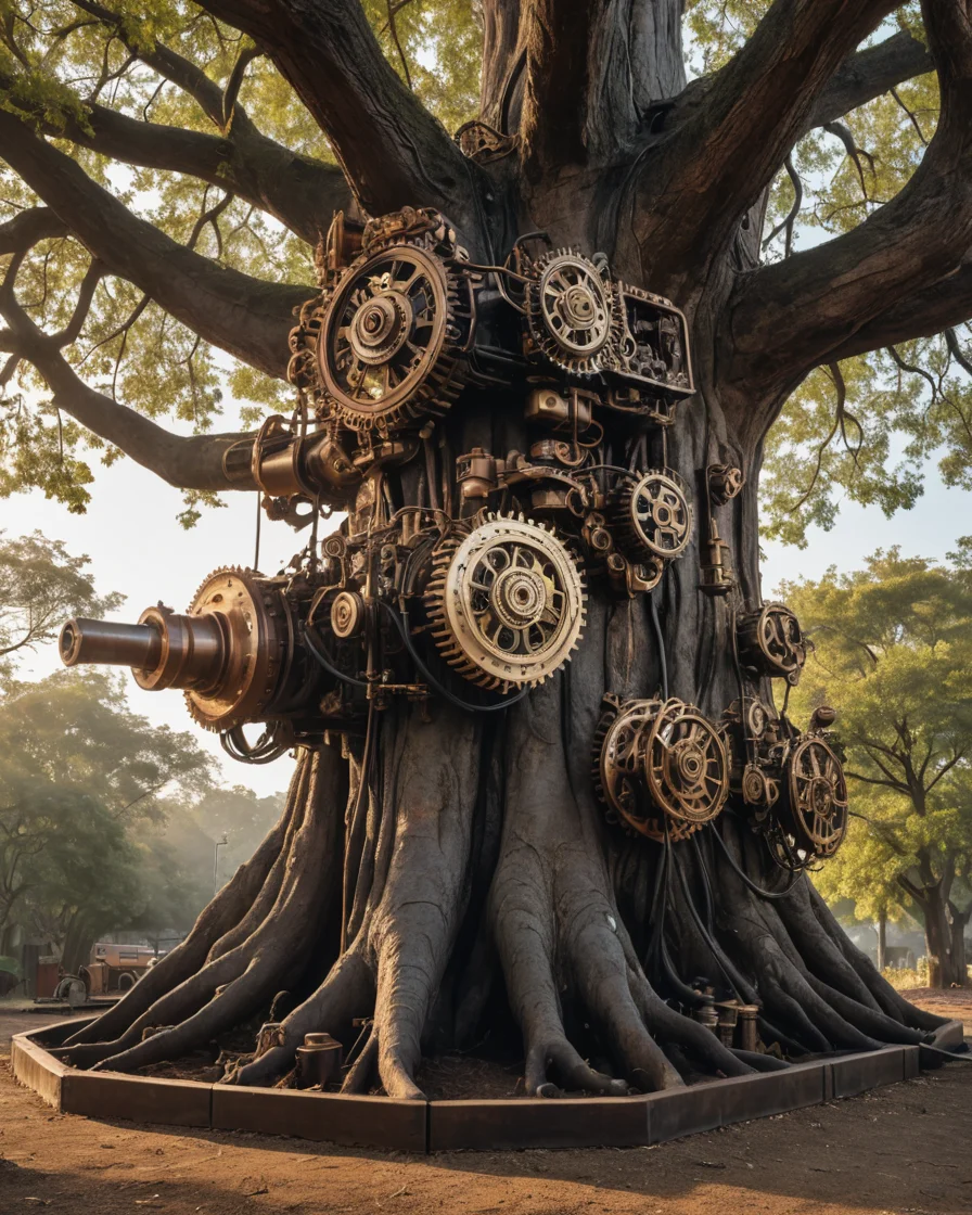 Steampunk Botany Engine — SDXL AI prompt