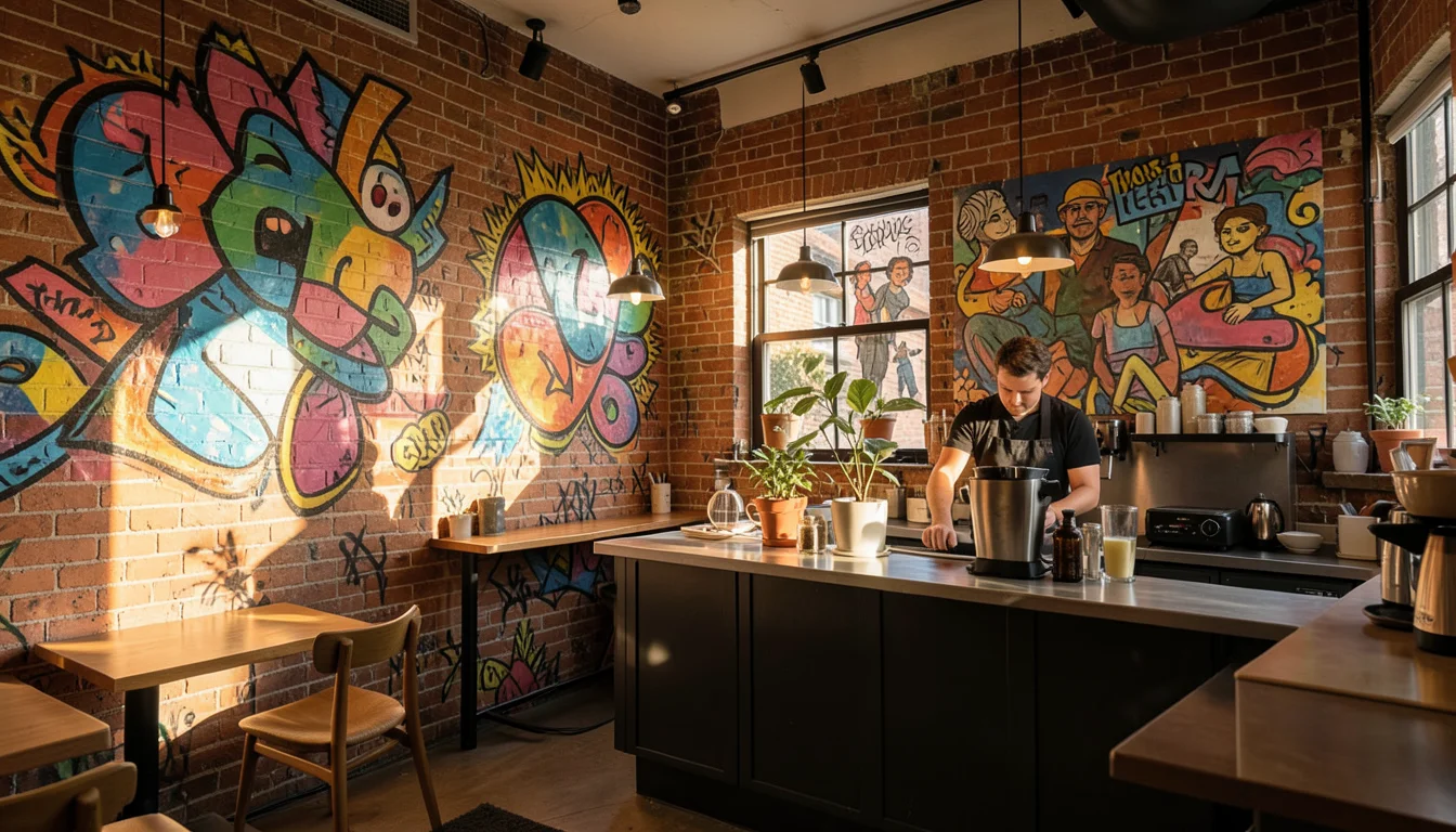 Graffiti Cafe — Flux AI prompt