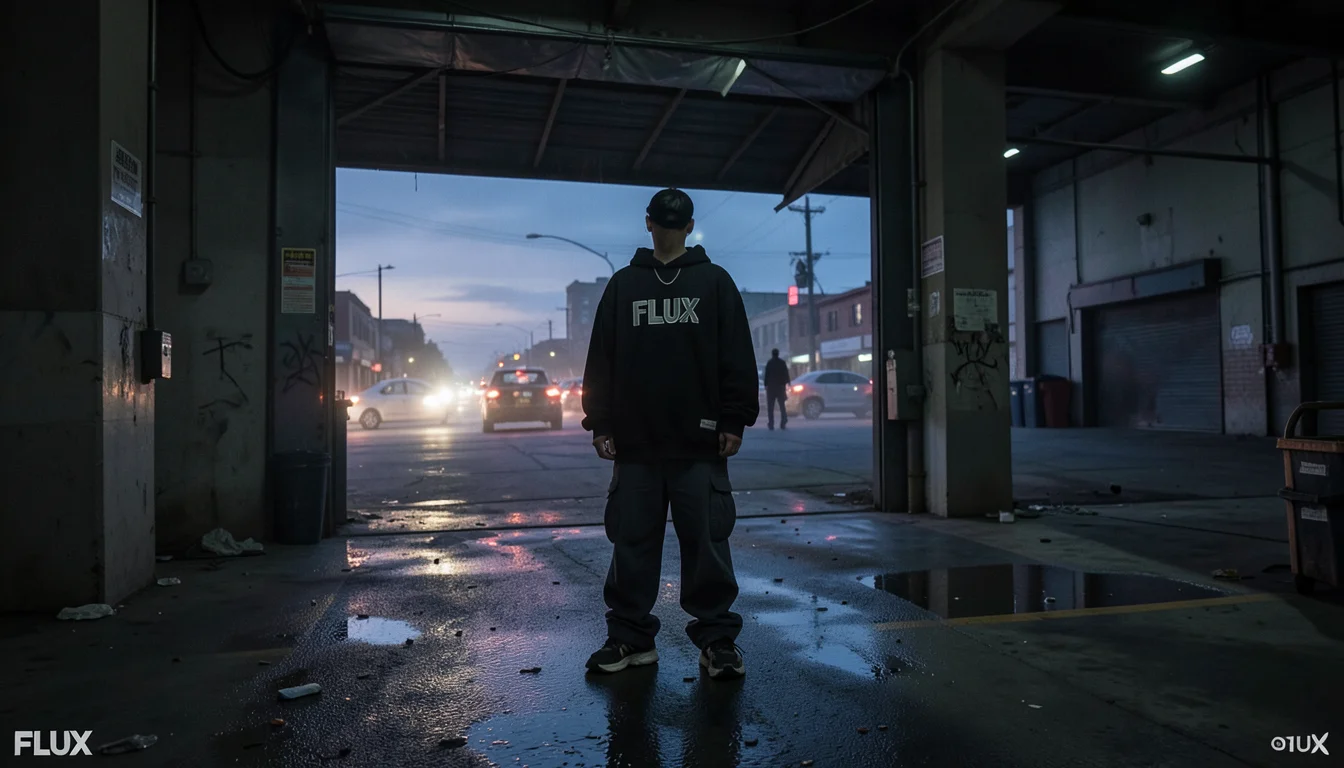 Streetwear Liminal Drift — Flux AI prompt