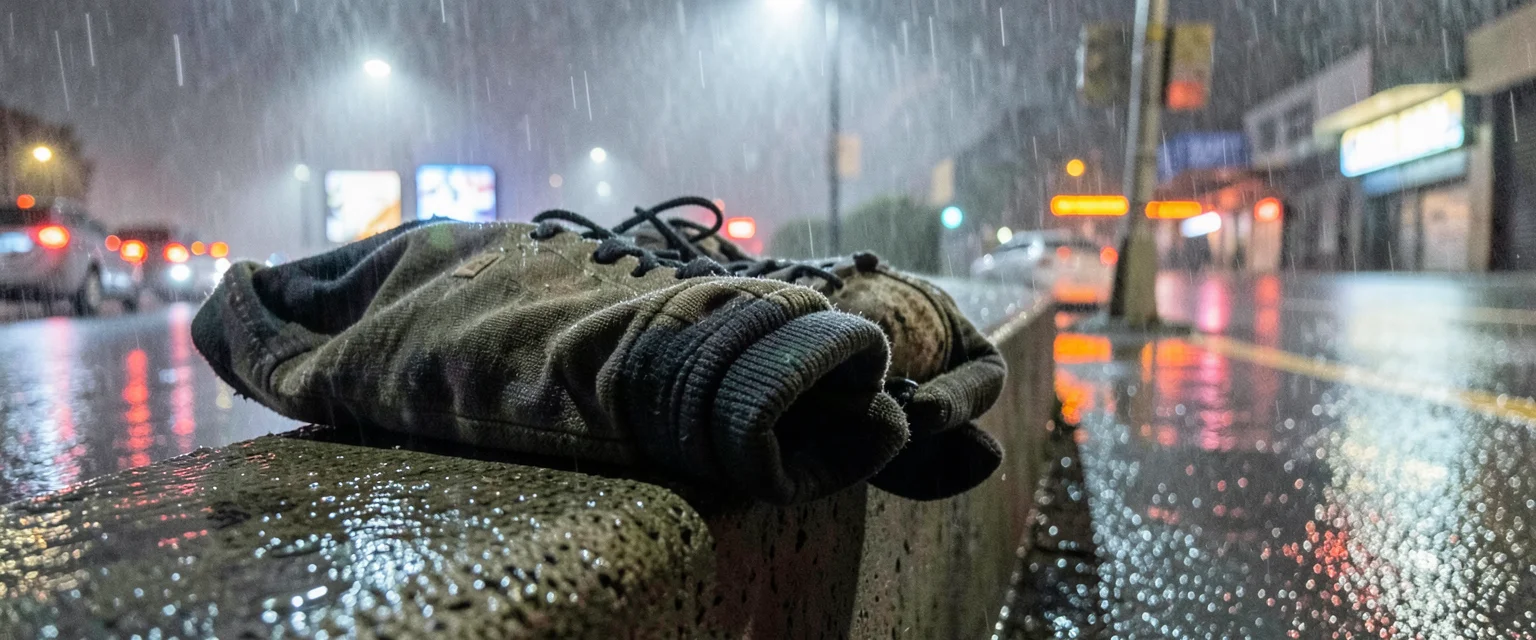 Rain-Slicked Concrete — Flux AI prompt