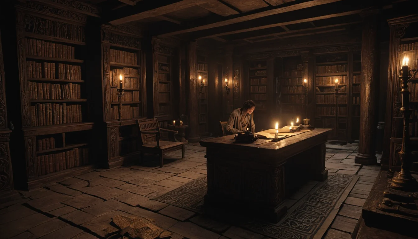 Sunken Scholar's Vault — SDXL AI prompt