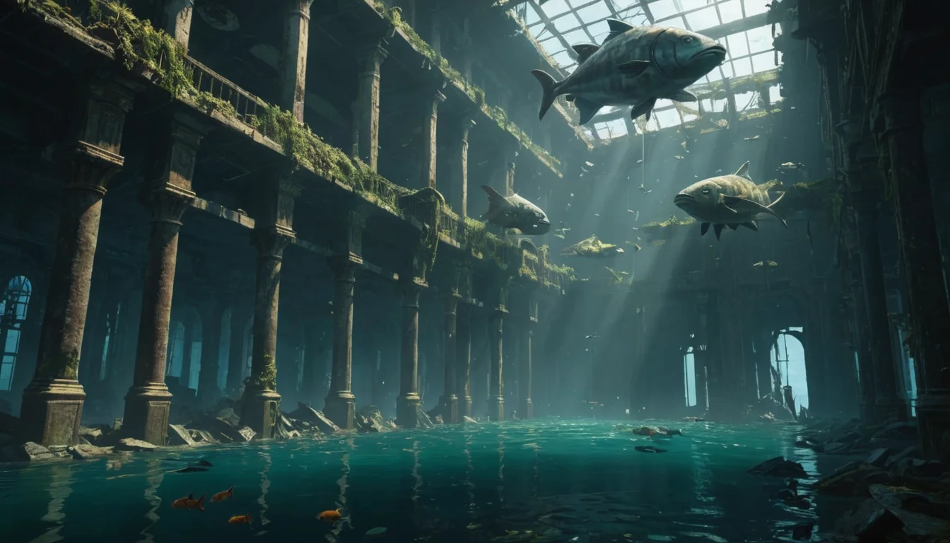 Submerged Monarch City — SDXL AI prompt
