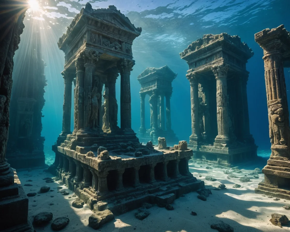 Submerged Ruin — SDXL AI prompt