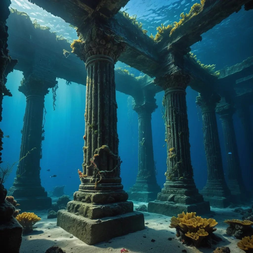 Submerged Temple — SDXL AI prompt