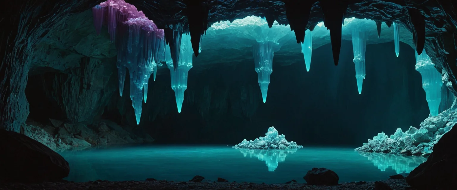 Subterranean Crystal Grotto — SDXL AI prompt
