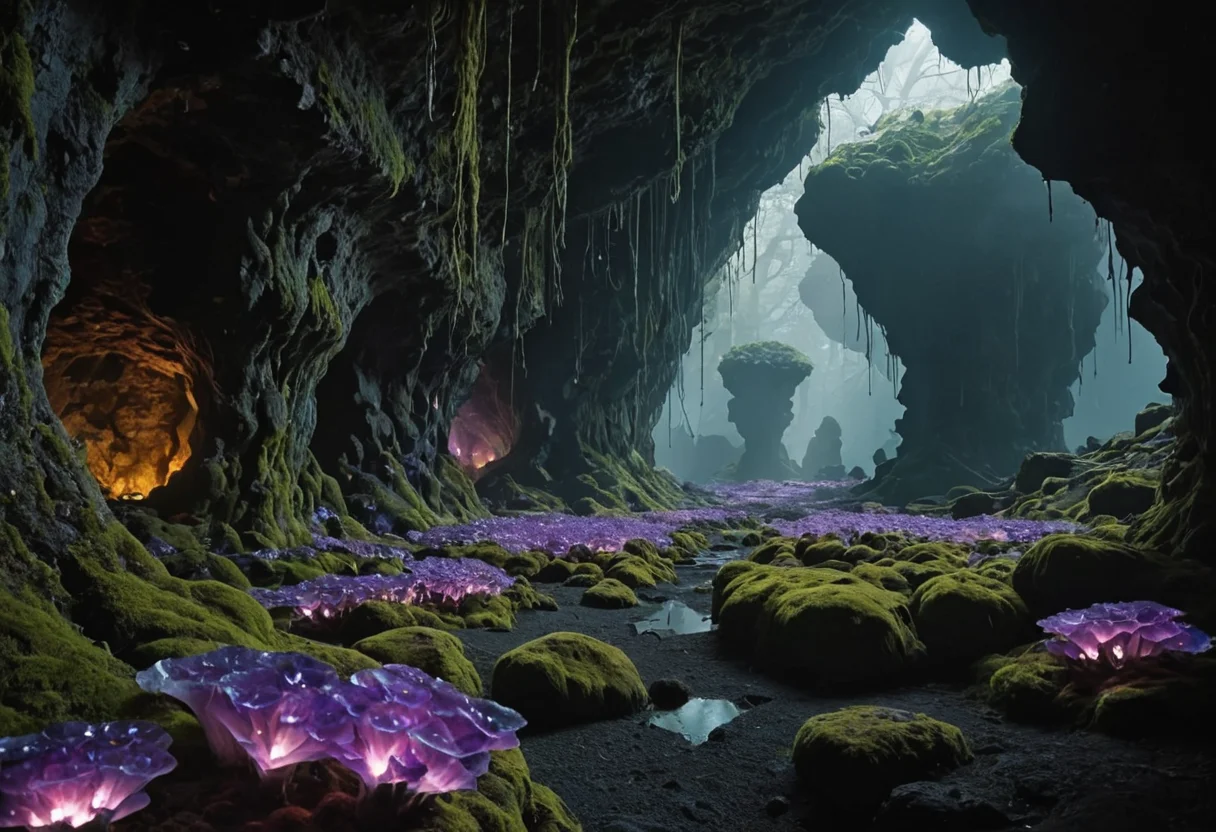 Subterranean Gem Garden — SDXL AI prompt