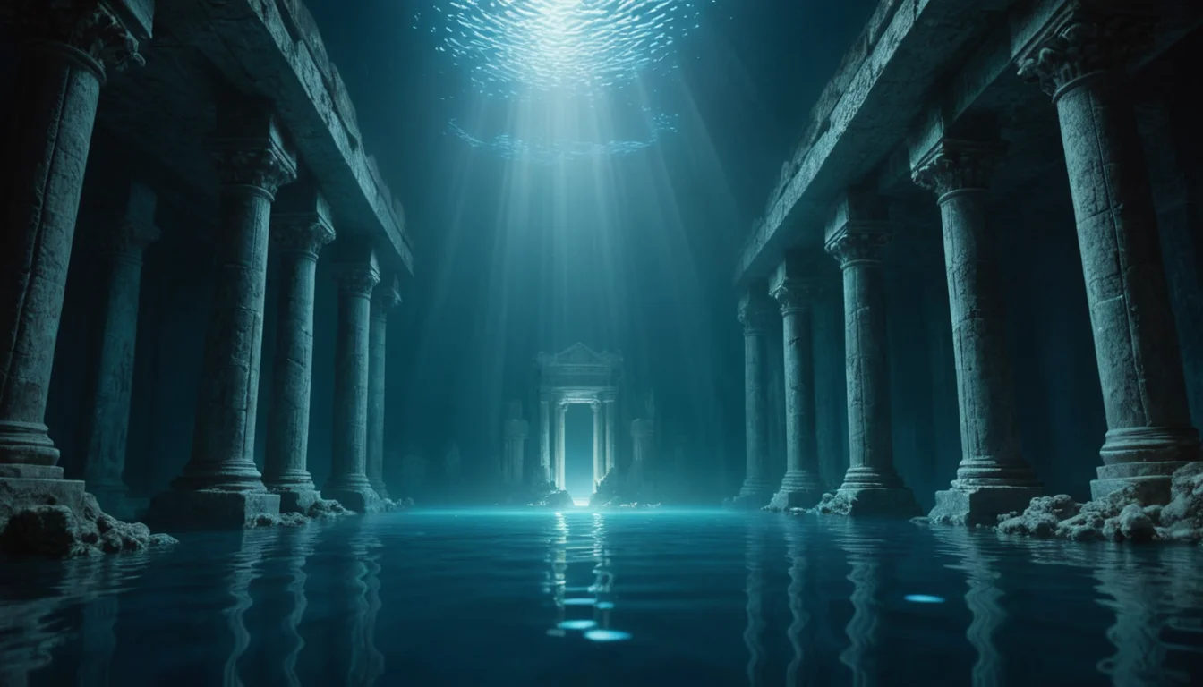 Sunken Grotto City — SDXL AI prompt