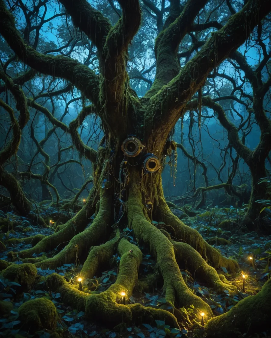 Surreal Clockwork Grove — SDXL AI prompt
