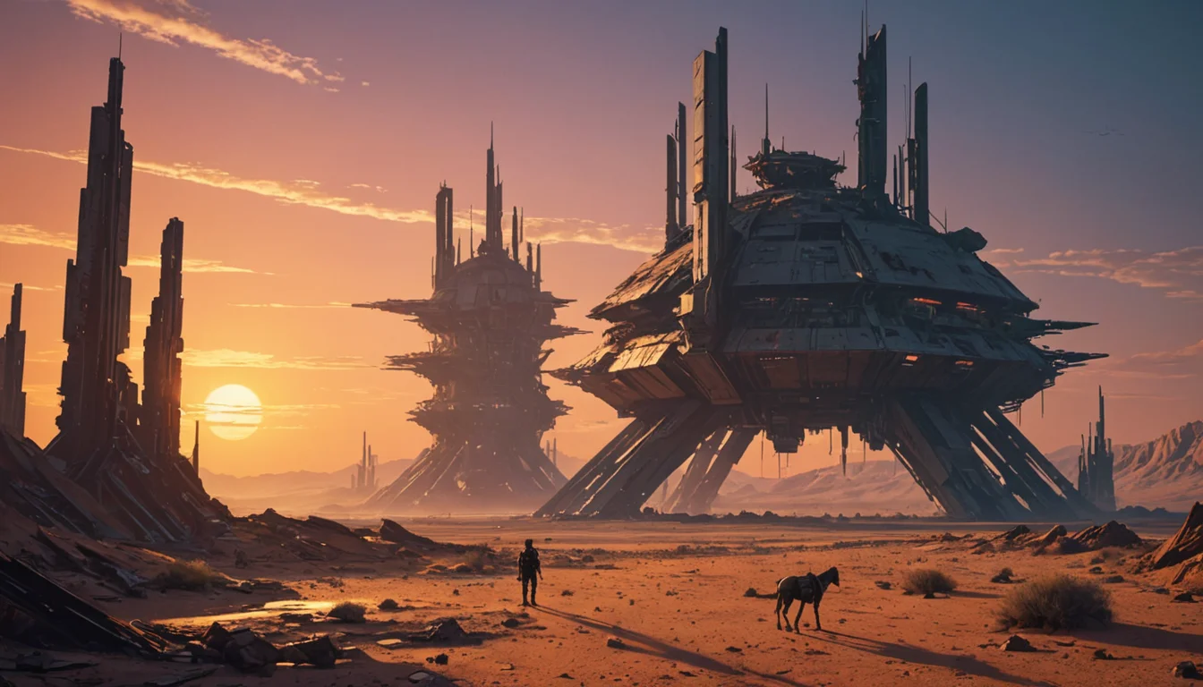 Synthwave Desert Ruin — SDXL AI prompt