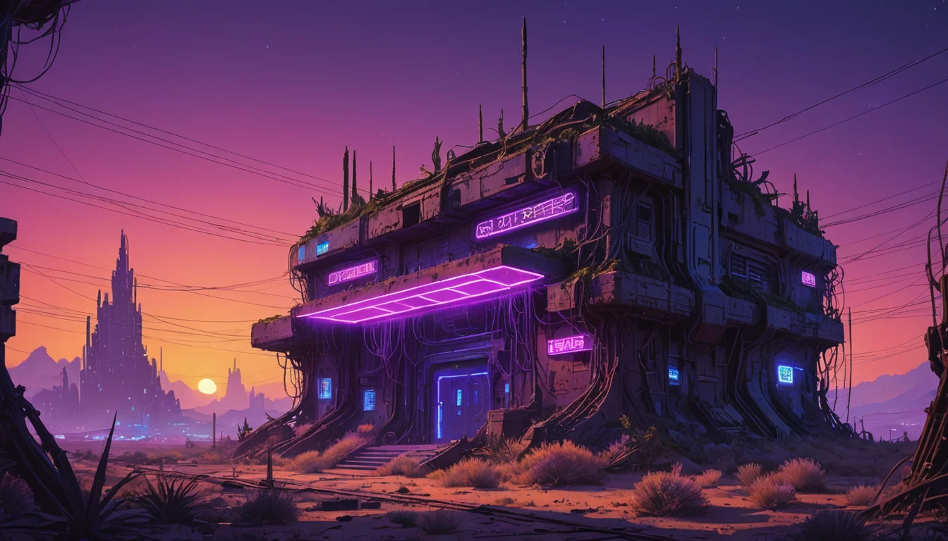 Synthwave Ruin Desert — SDXL AI prompt
