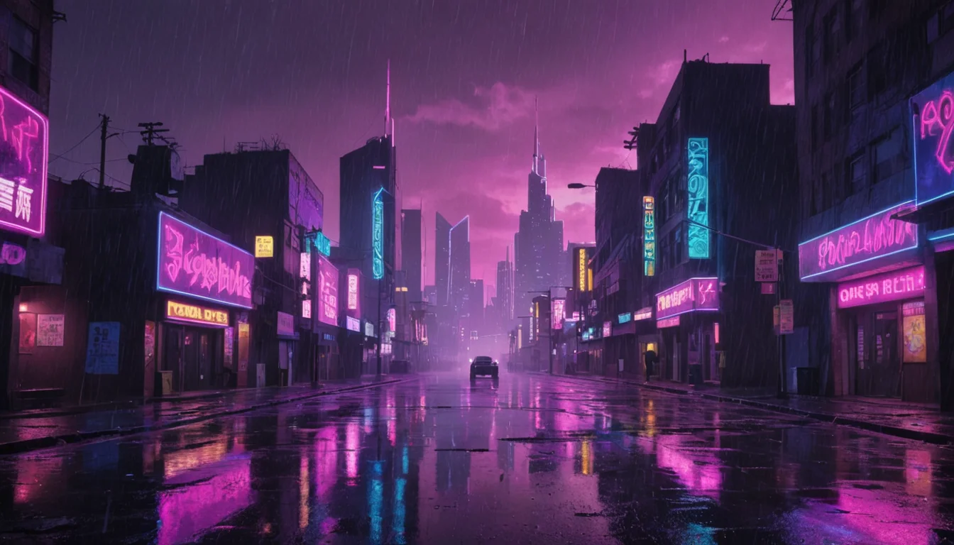 Synthwave Ruin — SDXL AI prompt