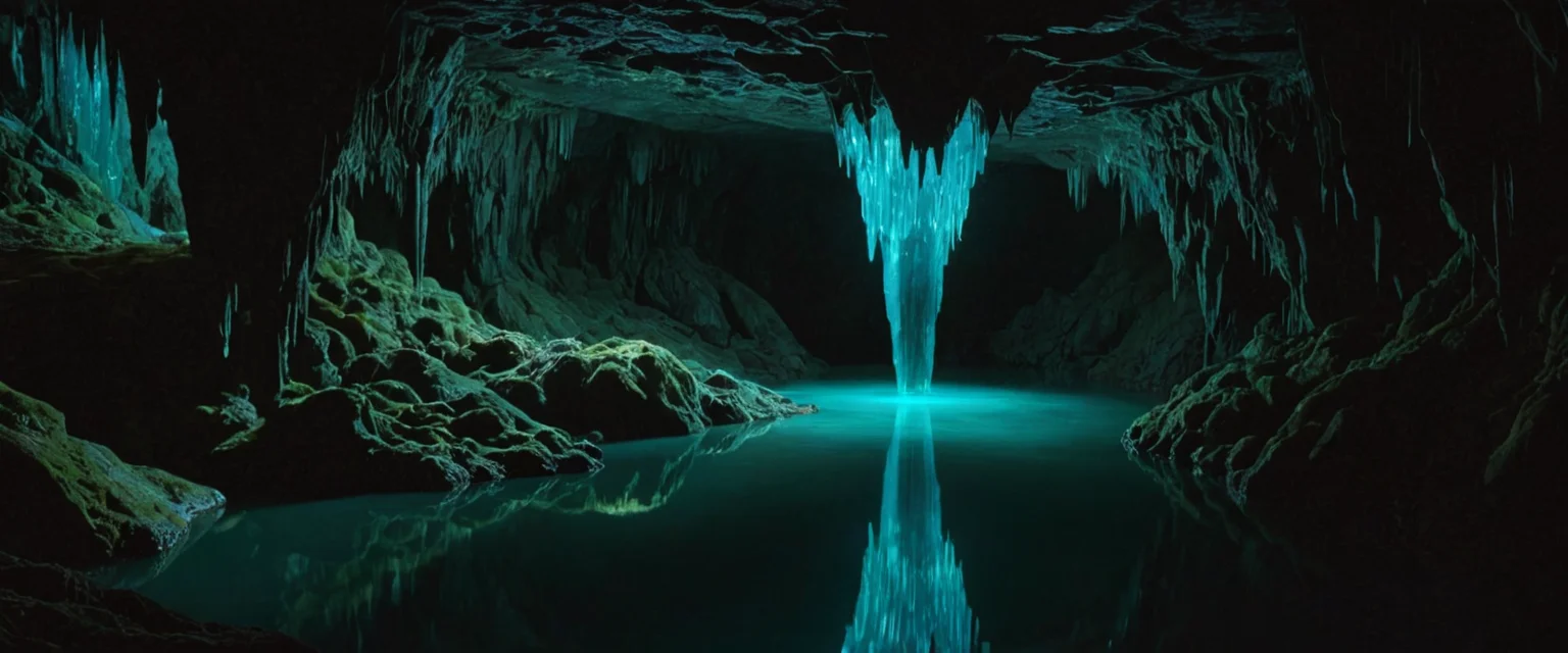 The Bioluminescent River — SDXL AI prompt