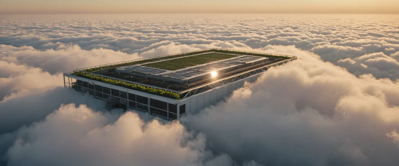 The Sky Farms of Dawn — SDXL AI prompt